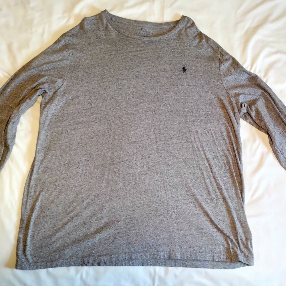 Polo Ralph Lauren Men's Long Sleeve Gray Tee Size XXL Soft Cotton